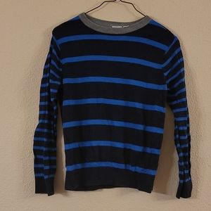 Blue and navy striped sweater